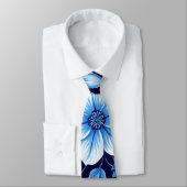 cravate à motif floral bleu (Attaché)