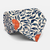 Cravate à motif floral noir et rouge (Roulé)