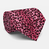 cravate à motif léopard rose (Roulé)