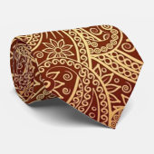 cravate à motif or rouge (Roulé)