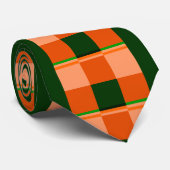 Cravate à motif orange vert (Roulé)