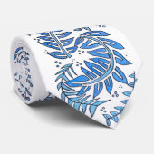 Cravate à motifs bleu et blanc (Roulé)