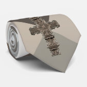 Cravate à motifs de losanges croisé religieux (Roulé)