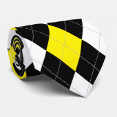 Cravate à motifs de losanges jaune (Roulé)