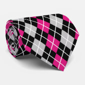 Cravate à motifs de losanges noire (Roulé)