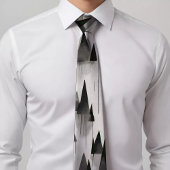 Cravate à motifs d'inspiration forestière