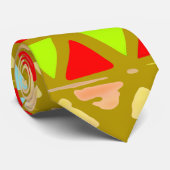 Cravate à motifs pyramidaux colorés (Roulé)