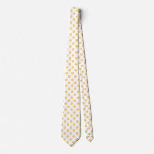 Cravate À petits pois jaune