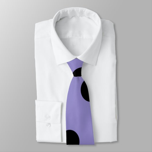 Cravate à points Polka (Lavande et Noir) (Attaché)