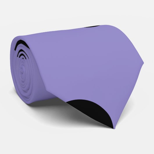 Cravate à points Polka (Lavande et Noir) (Roulé)