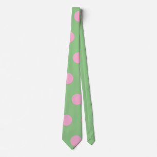 Cravate à points Polka (Sage Green & Pastel Pink)