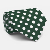 Cravate à pois blanc classique (Roulé)