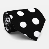 Cravate à pois blancs (Roulé)