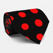 Cravate à pois rouges (Roulé)