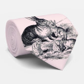 Cravate A rabbit family - vintage illustration (Roulé)