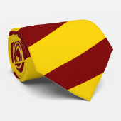 Cravate à rayures marron et or (rayures épaisses) (Roulé)