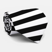 Cravate à rayures noir et blanc (Roulé)