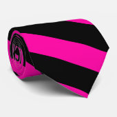 Cravate à rayures roses et noires (Roulé)