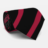 Cravate à rayures rouge et noire (Roulé)