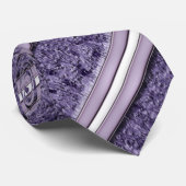 Cravate à rayures violettes (Roulé)