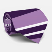 Cravate à rayures violettes et blanches (Roulé)