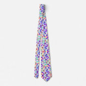 Cravate A tie with a vibrant, colorful paisley pattern (Dos)