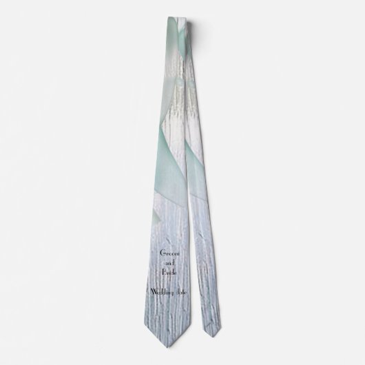 Cravate "A Touch of Aqua" Groom's Wedding Tie (Devant)