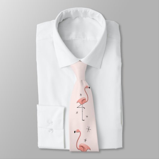 cravate à un côté rose Flamant rose (Attaché)