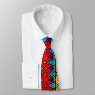Cravate Aba col motif habillage