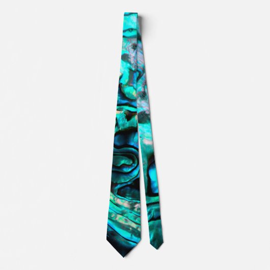 Cravate Abalone paua coque conception naturelle (Devant)