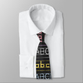 Cravate ABC Alphabet Motif Design Hommes (Attaché)