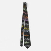 Cravate ABC Alphabet Motif Design Hommes (Dos)