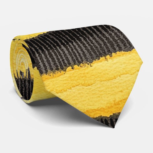 Cravate Abeille de miel Noir Jaune (Roulé)