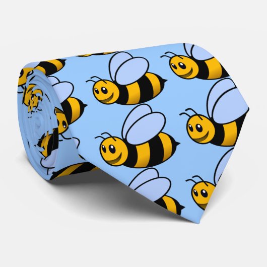 Cravate Abeille heureuse (Roulé)