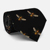 Cravate Abeilles d'or (Roulé)