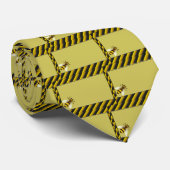 Cravate Abeilles jaunes et noires et rayures (Roulé)