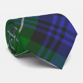 Cravate Abercrombie Blue Green Tartan Carreaux Écossais (Roulé)