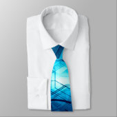 Cravate Abrégé sur bleu intelligence artificielle (Attaché)