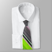 Cravate Abstract #1: Lime and grey (Attaché)