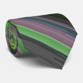Cravate Abstract #1: Lime and grey (Roulé)