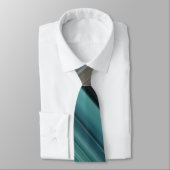 Cravate Abstract #1: Teal and grey (Attaché)