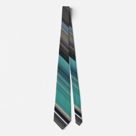Cravate Abstract #1: Teal and grey (Devant)