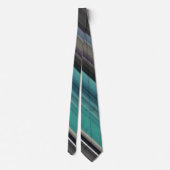 Cravate Abstract #1: Teal and grey (Dos)