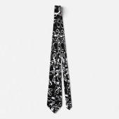 Cravate Abstract 210819 - 02 - Black and White (Devant)