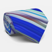Cravate Abstract #2: Blue blur (Roulé)