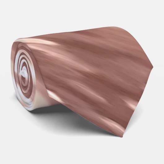 Cravate Abstract #3: Copper Rose Gold (Roulé)