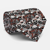 Cravate Abstract Artistic African Ethnic Pattern (Roulé)