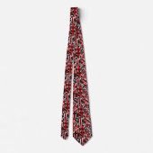 Cravate Abstract Artistic African Ethnic Red White Pattern (Dos)