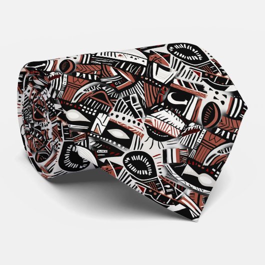 Cravate Abstract Artistic Boho Whimsical Geometric Pattern (Roulé)