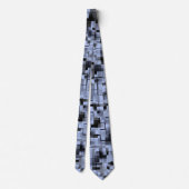 Cravate Abstract Blue and Black (Dos)